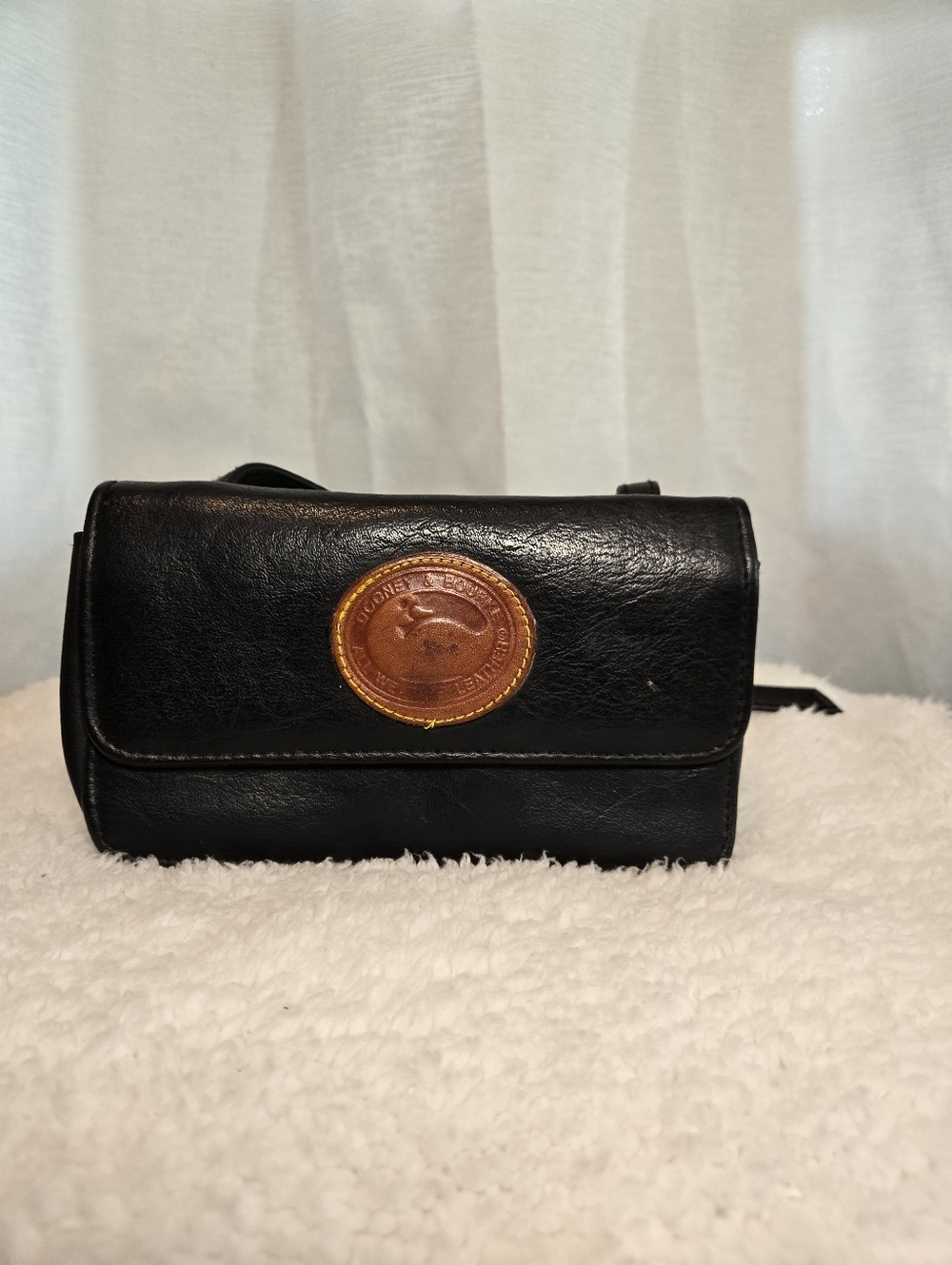 Dooney & Bourke Black All Weather Leather Crossbody Bag
